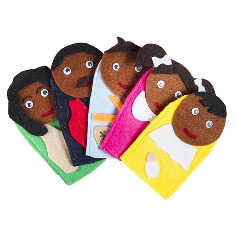 Finger Puppets - African Family (5pc)