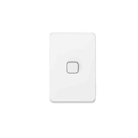 Clipsal Iconic Flush Switch Vertical Mount Vivid White