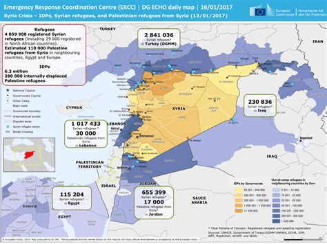 Syria Crisis Idps Syrian Refugees And Palestinian Refugees From