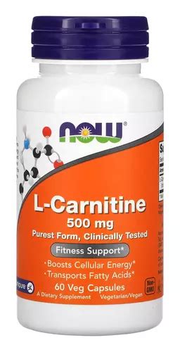 L Carnitine Now Foods Mg C Psulas Vegetarianas Sabor Sin