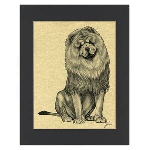 Chow Mane Parchment Print Chow Chow Lion Hybrid Animal - Etsy