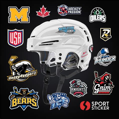 Custom Hockey Helmet Stickers Helmet Decals Waterproof Stickers Vinyl ...