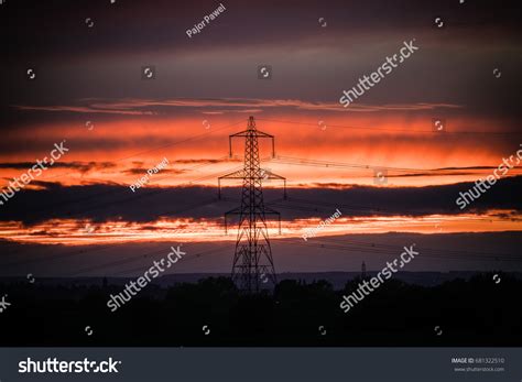 Power Tower Sunset Vignette Stock Photo 681322510 | Shutterstock