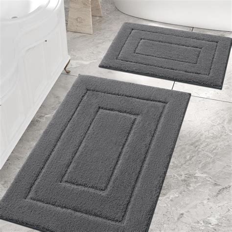 Homaxy Ensemble De Tapis De Salle De Bain En Microfibre Pi Ces