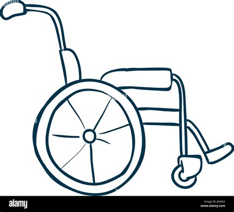 Silla De Ruedas Dibujar Aislado Imagen Vector De Stock Alamy