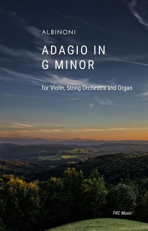 Albinoni Giazotto Adagio In G Minor Score And Parts Partition