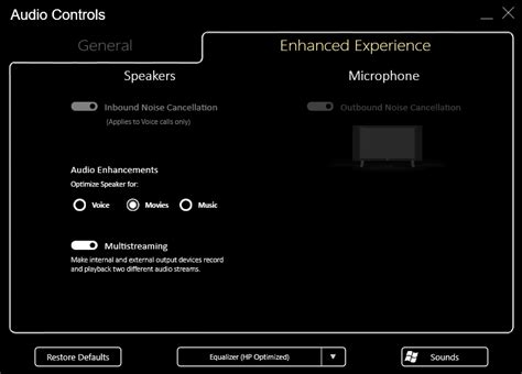 HP Audio Controls: Enhanced Experienced - HP Support Community - 9107523