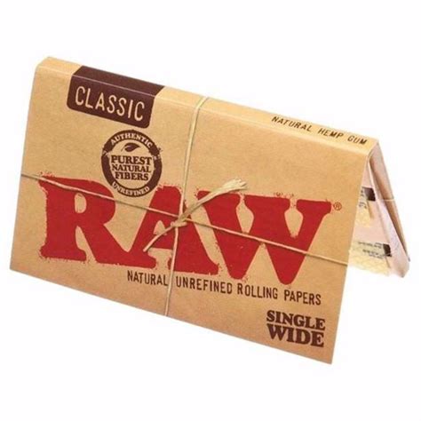 Raw Classic Single Wide Double Window Rolling Papers Rolling Ace