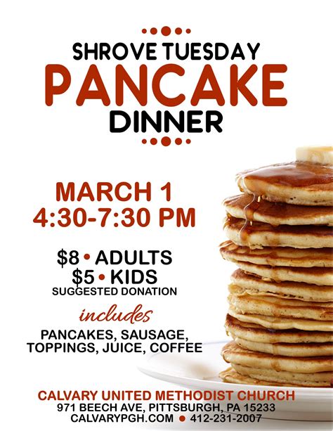 Shrove Tuesday Pancake Dinner - Allegheny West