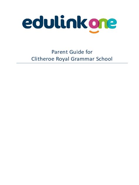 Fillable Online Parent Guide for Clitheroe Royal Grammar School Fax ...