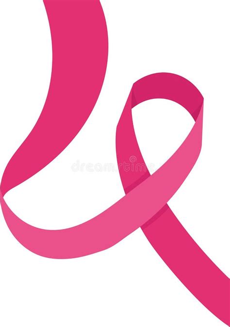 Pink Ribbon Of Breast Cancer Awareness Vector Design Stock Vector