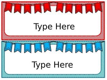 Editable Chevron Classroom Labels By Amy Marshall TPT