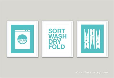 Laundry Art Prints Set Of 3 Prints Laundry Room Wall Art Etsy