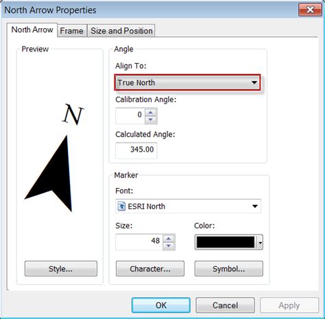 North Arrows And True North Yukon Gis