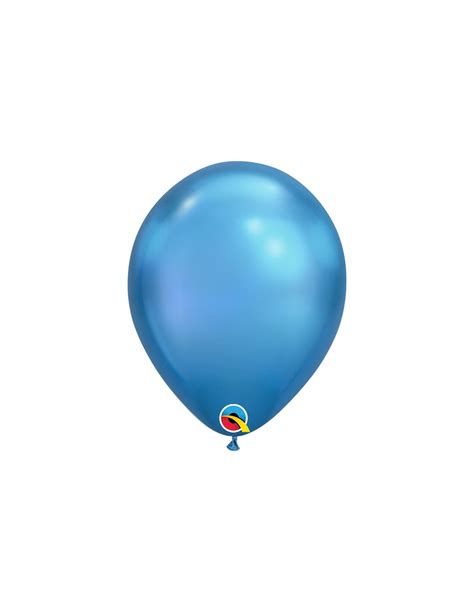 Globos Qualatex Chrome Redondo 18cm Azul