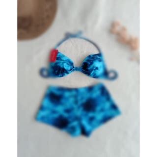 Jual Bikini Bk Xo Biru Abstrak Bikini Pantai Model Butterfly