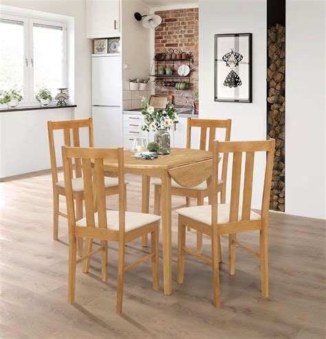 Hallowood Furniture Ledbury Small Round Dining Table And Chairs Set 4