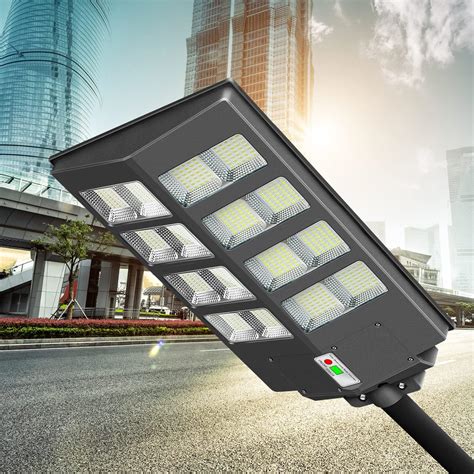 Gebosun 800W Solar Street Lights Outdoor 7000K 80000LM Dusk To Dawn