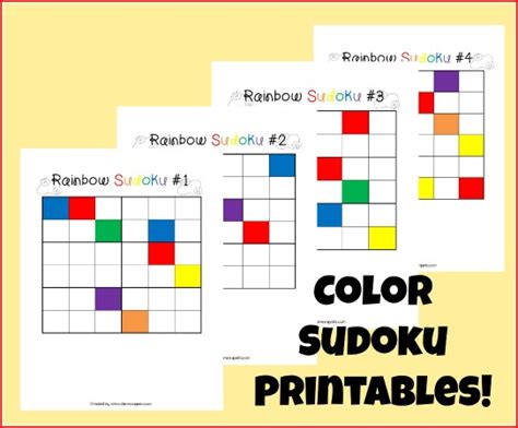 Color Sudoku Board Game Printable Polfwireless