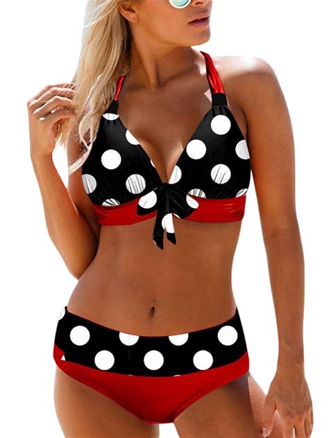 Aturustex Bikini Sets For Women 2 Piece Triangle Bathing Suit Big Dot