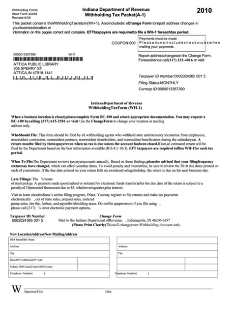 Indiana Local Tax Withholding Form WithholdingForm