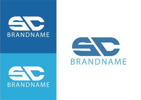 Premium Vector Modern Monogram Initial Letter Sc Logo Design Template