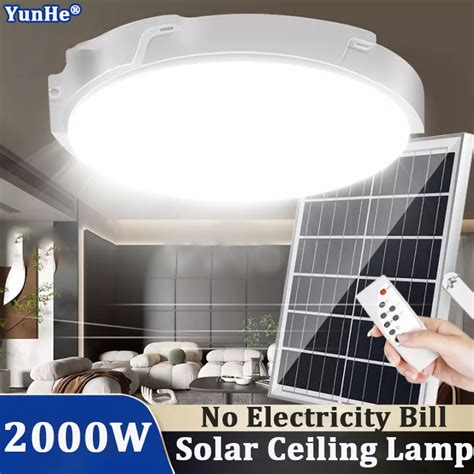 2000W Solar Light Indoor Celing Light LED Pendnt Light Solar Outdoor