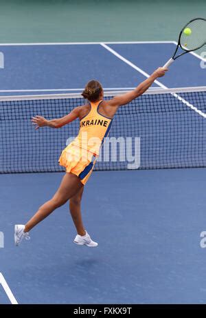 Kateryna Bondarenko Of Ukraine In Action Against Magdalena Rybarikova