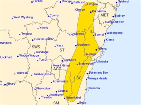 Weather Bureau Of Meteorology Issues Severe Weather Warning As Wind