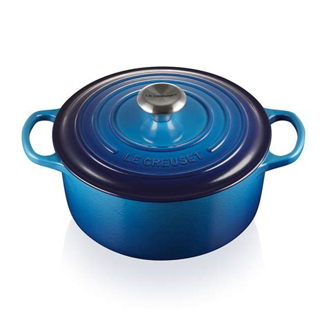 Rund gryta gjutjärn 4 2 L Azur Le Creuset 47718 Scandic Friends Shop