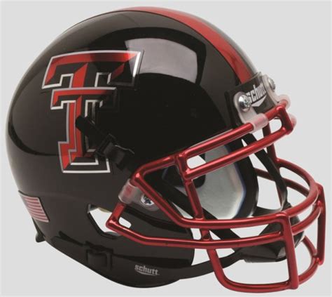 Texas Tech Red Raiders Full XP Replica Football Helmet Schutt Chrome ...