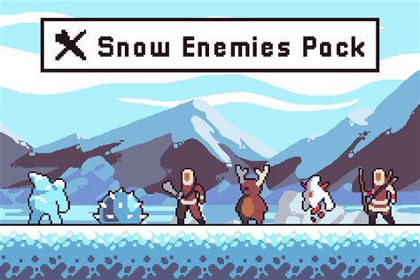 Snow Enemy Character Sprites Pixel Art - CraftPix.net