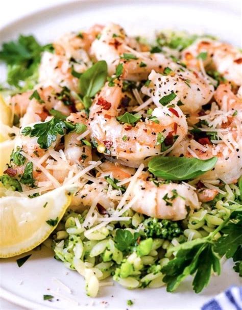 Shrimp Scampi With Broccoli Orzo