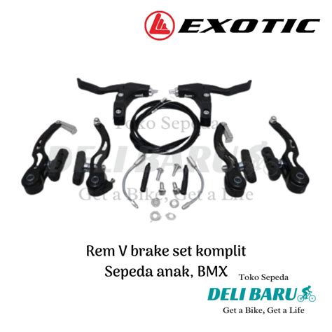 jual rem set  brake model vbrake  set komplit sepeda anak bmx