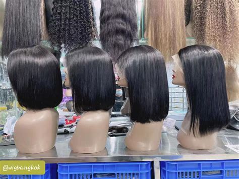 วิกผมแท้100 ราคาถูก ทรงบ็อบสั้น เหมือนศีรษะจริง ย้อมสีได้ แสกได้ทุกทาง Human Hair Bob Wig 8