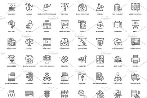 128 Web Design Line Icons #Web#Design#Icons#Line | Icon design, Line icon, Web design