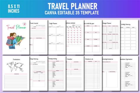 Travel Planner Canva KDP Graphic By Lavlu Creative Zone Creative Fabrica