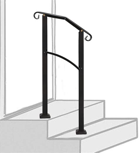 Snapklik Handrails For Outdoor Steps Black Handrail Arch Or