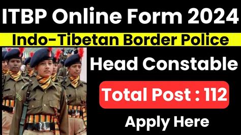 Itbp Hc Education And Stress Counsellor Vacancy 2024 Notification Out