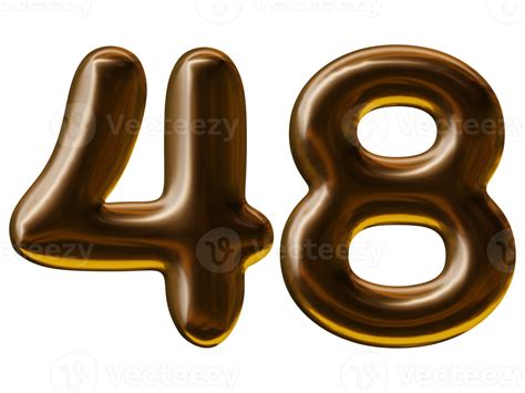 Diseño Número 48 En Render 3d 19552753 Png