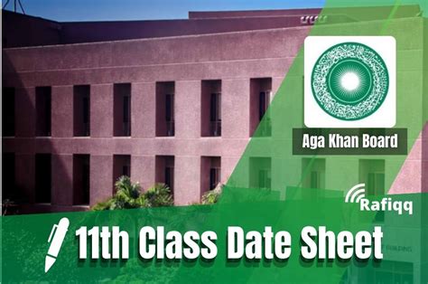 Bise Aga Khan Board 11th Class 1st Year Date Sheet 2022