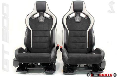 2020 - 2022 Ford GT500 Mustang Recaro Seats Black Leather Super Snake #2488