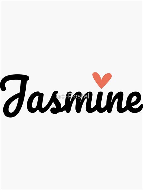 Jasmine ♥ Sticker For Sale By Go Postal Redbubble