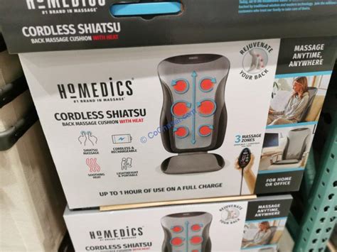 Costco 1556602 Homedics Cordless Shiatsu Massage0 Cushion CostcoChaser