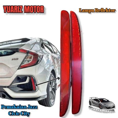 Jual Reflektor Bumper Bemper Mata Kucing Belakang Honda Civic Turbo