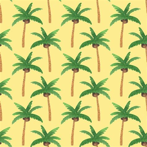 Coconut Trees Pattern Mixed Media By Julien Fine Art America