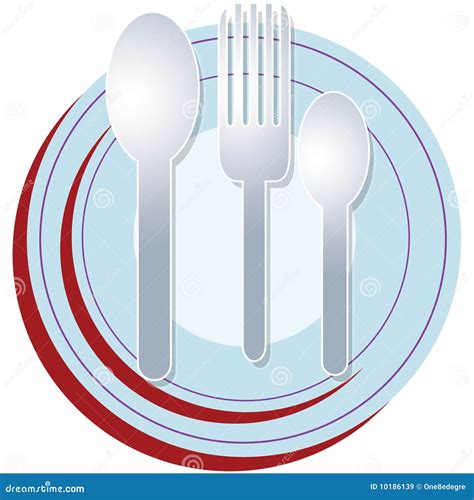 Plate Spoon Fork Royalty Free Stock Images - Image: 10186139