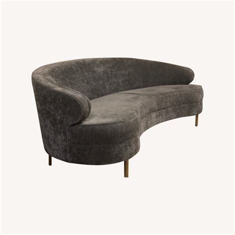 AllModern Curved Grey Sofa - AptDeco