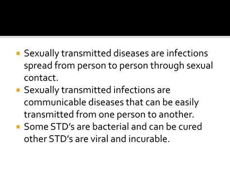 Ppt Sexually Transmitted Diseases Sexually Transmitted Infections Powerpoint Presentation Id