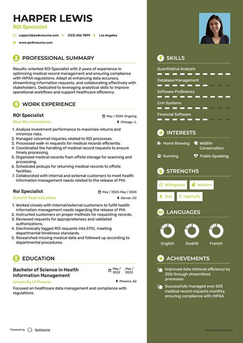 10+ ROI Specialist Resume Samples & Templates for 2025